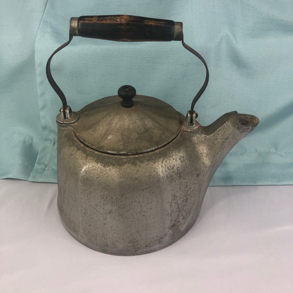 Vintage SUPER Maid Octagonal Design Aluminum 5 Qt Tea Pot Kettle Swivel Lid